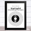 Stevie Wonder Uptight (Everything's Alright) Vinyl Record Song Lyric Music Art Print