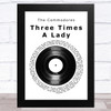 The Commodores Three Times A Lady Vinyl Record Song Lyric Music Art Print