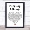 Dropkick Murphys Fields Of Athenry White Heart Song Lyric Print