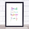 Appreciate Good People Rainbow Quote Print