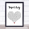 Carole King Tapestry White Heart Song Lyric Print