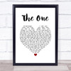 Gary Allan The One White Heart Song Lyric Print