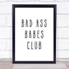 Babes Club Quote Print Poster Typography Word Art Picture Babes Club Quote Print Poster Typography Word Art Picture