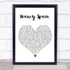 Christy Moore Nancy Spain White Heart Song Lyric Quote Music Print