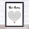 George Strait The Chair White Heart Song Lyric Quote Music Print