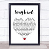Eva Cassidy Songbird White Heart Song Lyric Quote Music Print