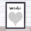 Little Mix Wasabi White Heart Song Lyric Quote Music Print