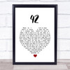 Mumford & Sons 42 White Heart Song Lyric Quote Music Print