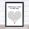 Lady & The Tramp 2 I Didn't Know I Could Feel This Way White Heart Song Lyric Wall Art Print