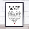 Bob Seger Living Inside My Heart White Heart Song Lyric Wall Art Print