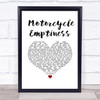 Manic Street Preachers Motorcycle Emptiness White Heart Song Lyric Wall Art Print