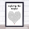 Boyzone Light Up The Night White Heart Song Lyric Wall Art Print