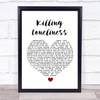 HIM Killing Loneliness White Heart Song Lyric Wall Art Print