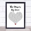 Huey Lewis & The News The Power Of Love White Heart Song Lyric Wall Art Print