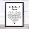 Willie Nelson On The Road Again White Heart Song Lyric Wall Art Print