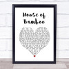 Andy Williams House of Bamboo White Heart Song Lyric Wall Art Print