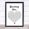 Air Traffic Shooting Star White Heart Song Lyric Wall Art Print