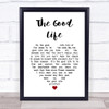 Tony Bennett The Good Life White Heart Song Lyric Wall Art Print