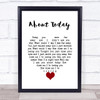 The National About Today White Heart Song Lyric Wall Art Print