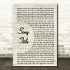 Any Song Lyrics Custom Vintage Script Wall Art Quote Personalised Lyrics Print