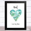 Dad One In A Million Watercolour Heart Personalized Father's Day Gift Print