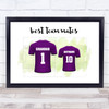 Grandad team Mates Football Shirts Purple Personalized Father's Day Gift Print
