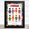 Stepdad Like My Favourite Super Hero's Personalized Dad Father's Day Gift Print