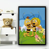 Maya The Bee Cartoon colorful Wall Art Print
