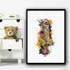 Ice Age Splatter colorful Wall Art Print