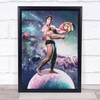 Arnold Schwarzenegger Planets Space Bouquet Flowers Wall Art Print