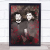 Royal Blood Grunge Black & White Blood Splatter Wall Art Print