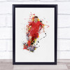Robert Lewandowski Watercolor Splatter Drip Wall Art Print