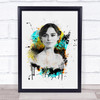 Keira Knightley Watercolor Splatter Drip Wall Art Print