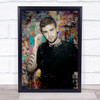 Liam Payne colorful Splatter Abstract Wall Art Print