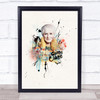 Glenn Close Watercolor Splatter Drip Wall Art Print