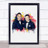 Ant & Dec color Paint Splatter Drip Wall Art Print