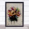 Dwayne Johnson Splatter Wall Art Print