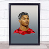 Marcus Rashford Polygon Wall Art Print
