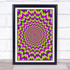 Psychedelic Purple Green Burst Wall Art Print