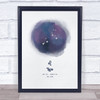Leo Zodiac Star Sign Star Watercolor Blue Wall Art Print