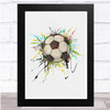 Football colorful Splatter Wall Art Print