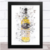 Watercolor Splatter 12 Year Old Glen Single Malt Whiskey Bottle Wall Art Print