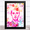 Botanical Floral Woman Vibrant Pink Wall Art Print
