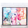 Man And Woman Floral colorful Watercolor Wall Art Print