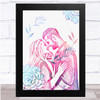 Couple Floral Botanical Pink Wall Art Print