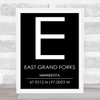 East Grand Forks Minnesota Wall Art Print