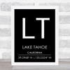 Lake Tahoe California Wall Art Print