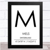 Mels Switzerland Wall Art Print