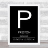 Preston England Wall Art Print