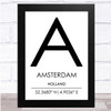 Amsterdam Holland Wall Art Print